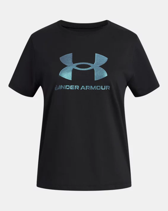 UA Rival Shimmer Girls Short Sleeve