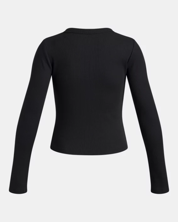 UA Rival Rib Girls Long Sleeve - Image 2