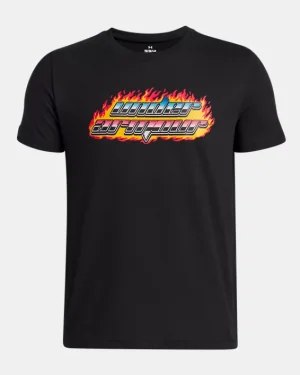 UA Flame Wordmark Boys Short Sleeve