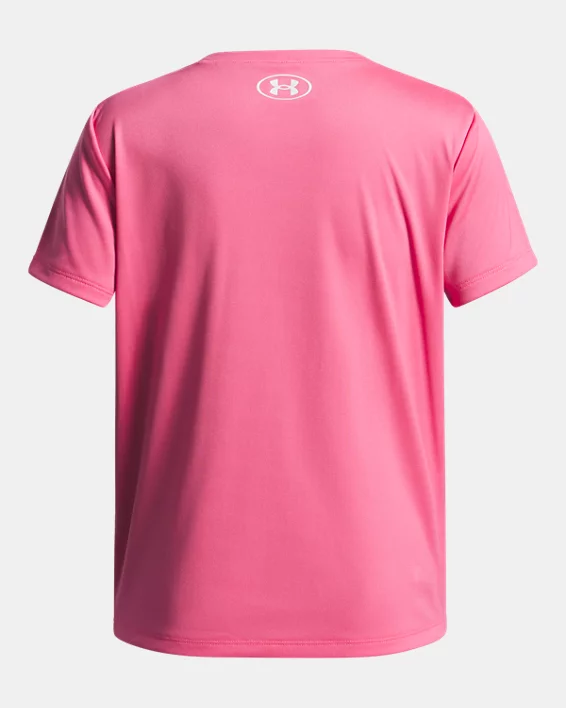 UA Tech Wordmark Graphic Girls Short Sleeve - Image 2