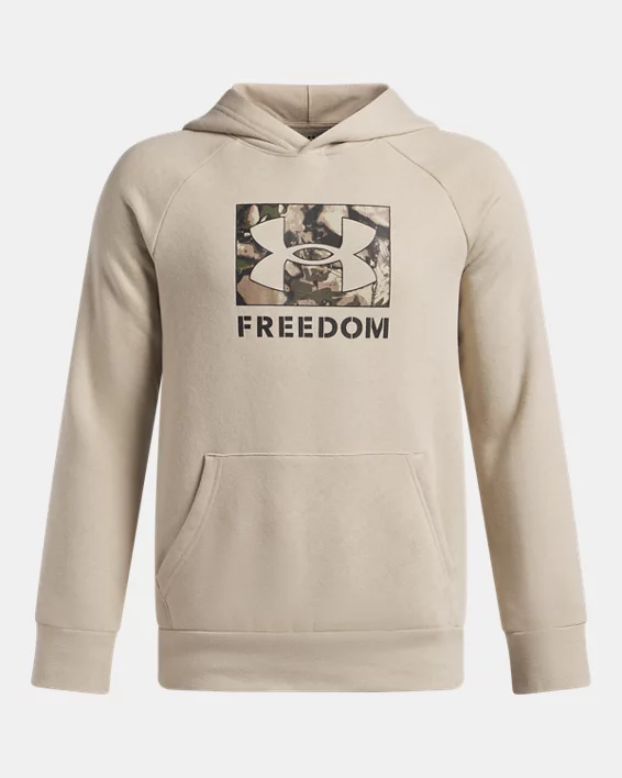 UA Freedom Big Flag Logo Boys Hoodie