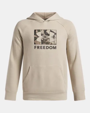 UA Freedom Big Flag Logo Boys Hoodie