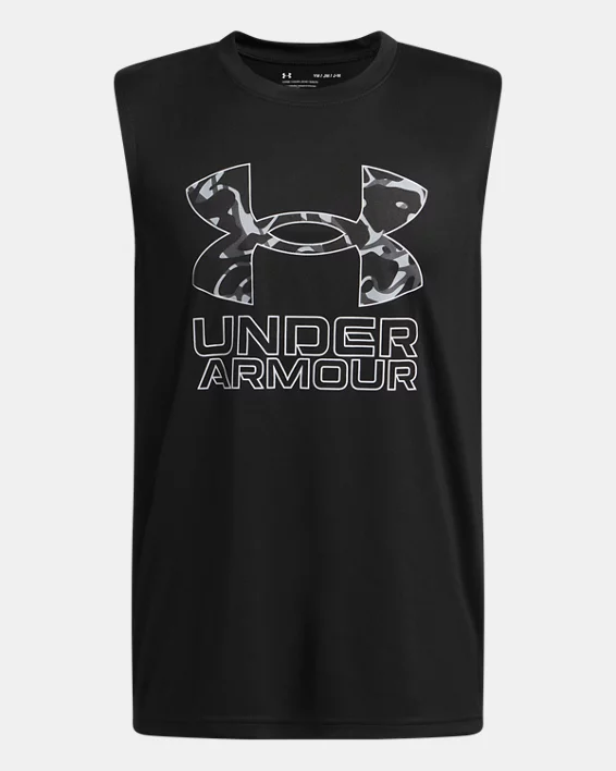 UA Tech Hybrid Print Boys Tank