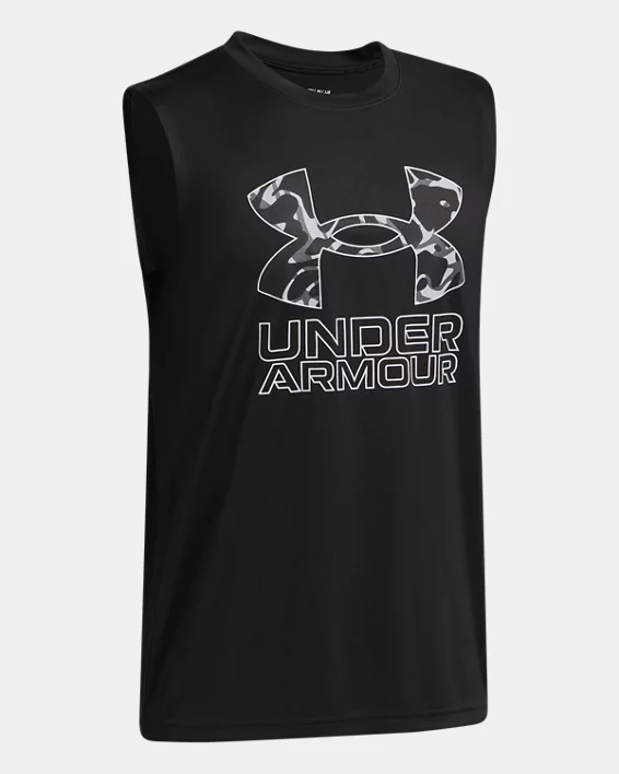 UA Tech Hybrid Print Boys Tank - Image 3