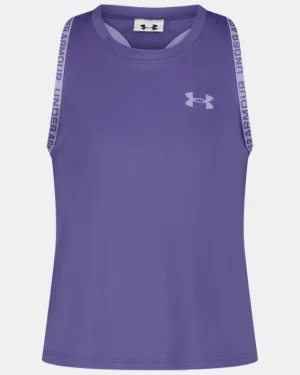 UA Knockout Logo Little Girls Tank