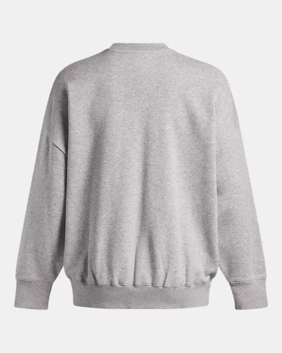 UA Rival Fleece Varsity Womens Oversized Crew - Image 4