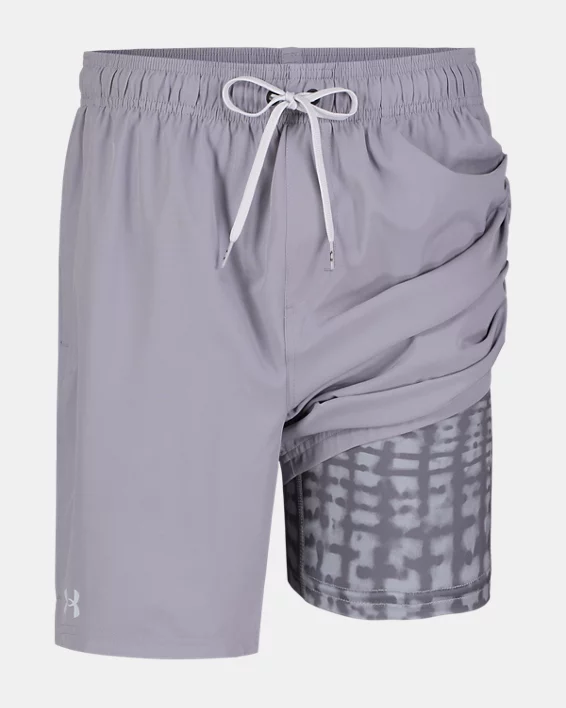 UA Compression Volley Mens 2-in-1 Swim Shorts - Image 2
