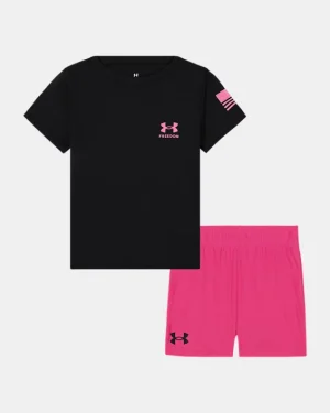 UA Freedom Flag Newborn Girls Shorts Set