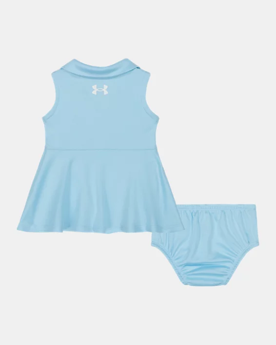 UA Sleeveless Polo Infant Girls Dress With Diaper Cover - Image 2