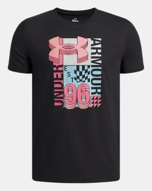 UA Logo Wordmark Collage Boys Short Sleeve