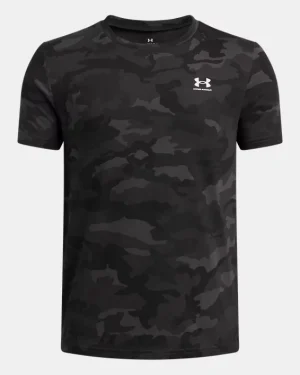 UA Camo Printed Boys Short Sleeve