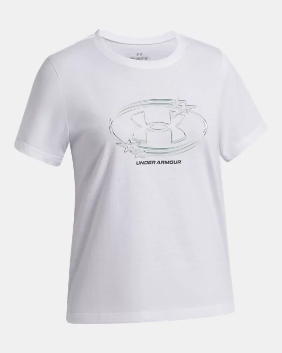UA Star Logo Lockertag Girls Short Sleeve - Image 3