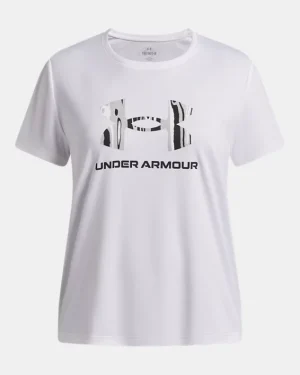 UA Tech Print Fill Graphic Girls Short Sleeve