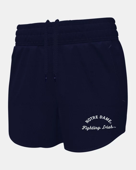UA Flex Woven Collegiate Womens 3 Shorts - Image 4
