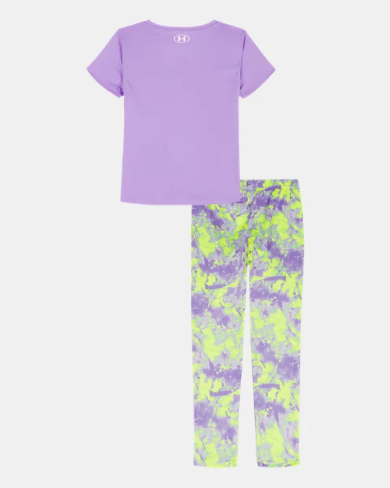 UA Printed Little Girls Leggings Set - Image 3