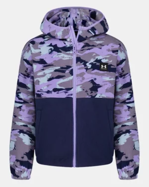 UA Print Block Girls Full-Zip Hoodie