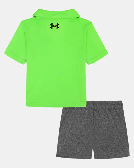 UA Polo Tech Newborn Boys Shorts Set - Image 2