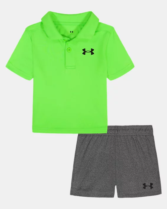 UA Polo Tech Newborn Boys Shorts Set