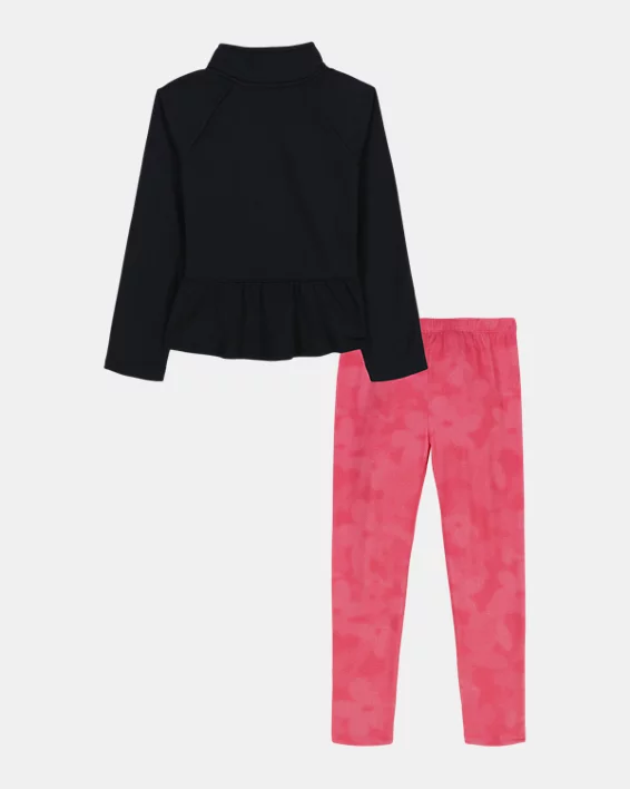 UA Rival Flutter Little Girls Track Suit - Image 3