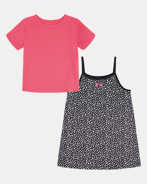UA Dots Little Girls Baby T Dress Set - Image 2