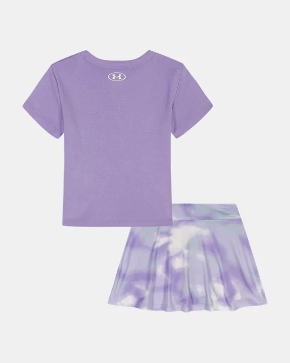 UA Printed Little Girls Skort Set - Image 3