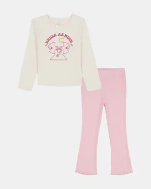 UA Lettuce Hem Little Girls Flare Set