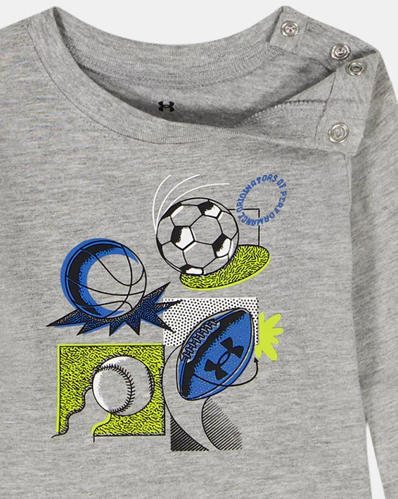 UA Multi Sport Newborn Boys Long Sleeve Set - Image 2