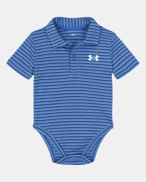 UA Stripe Polo Newborn Boys Bodysuit