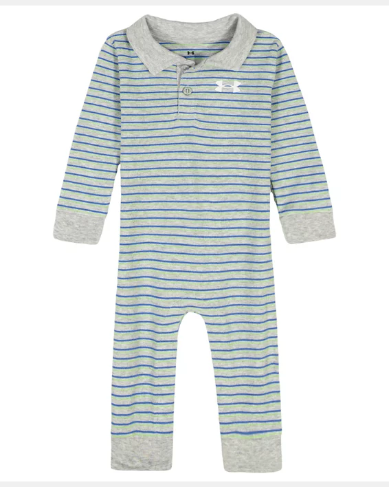 UA Stripe Polo Newborn Boys Coverall