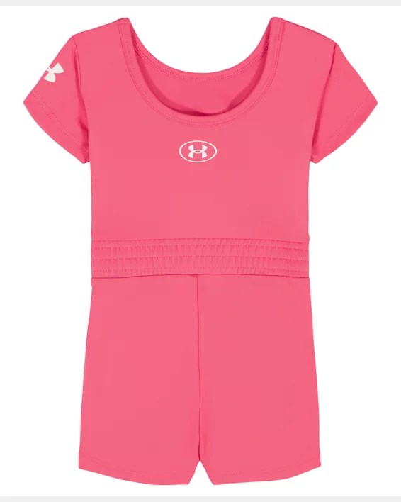 UA Short Sleeve Newborn Girls Romper - Image 3