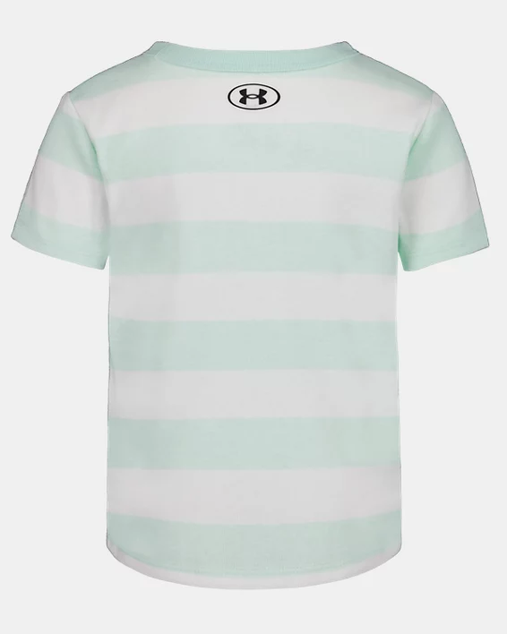 UA Rugby Stripe Little Girls Short Sleeve - Image 2