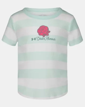 UA Rugby Stripe Little Girls Short Sleeve