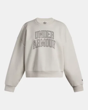 UA Rival Fleece Varsity Girls Oversized Crew