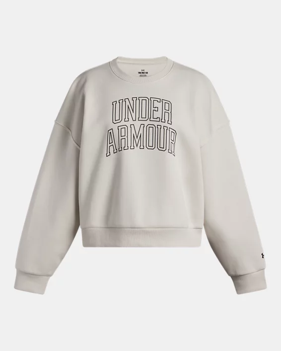 UA Rival Fleece Varsity Girls Oversized Crew