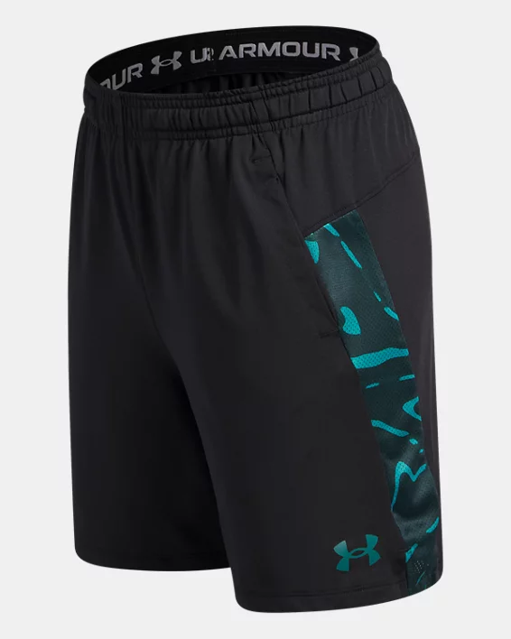 UA Tech Vent Print Blocked Boys Shorts - Image 3