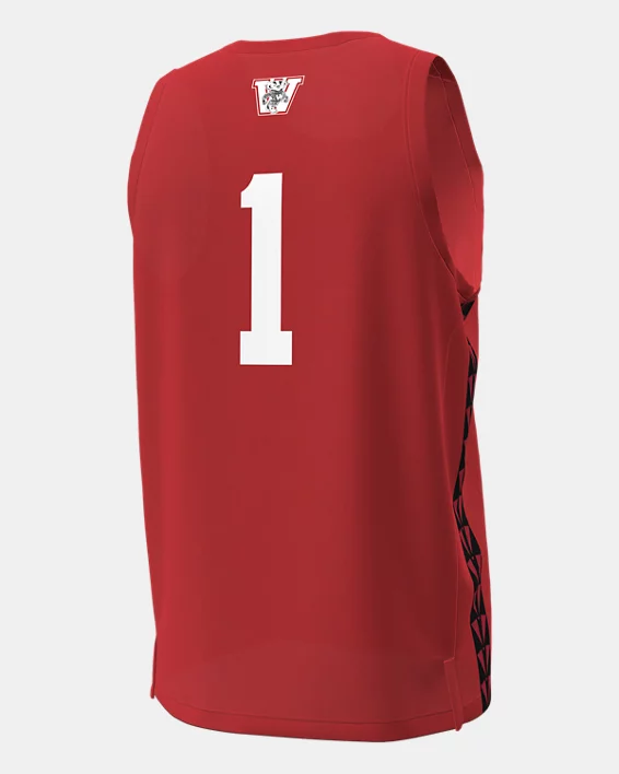 UA Wisconsin Collegiate Basketball Replica Mens Jersey - Image 2