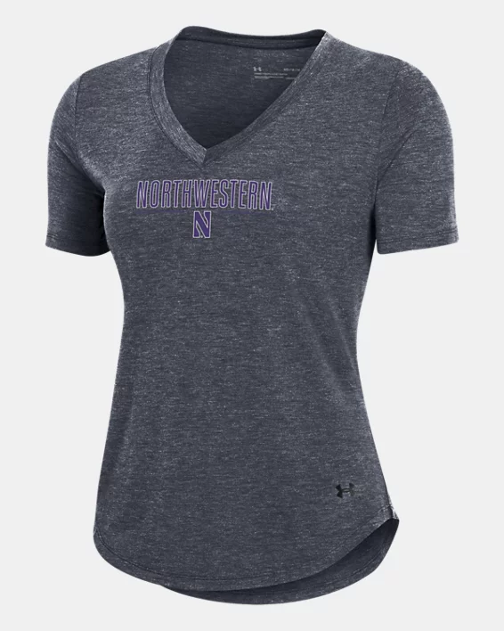 UA Breezy Collegiate Womens V-Neck Short Sleeve - Image 3