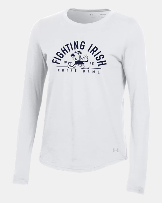 UA Performance Cotton Collegiate Womens Long Sleeve - Image 3