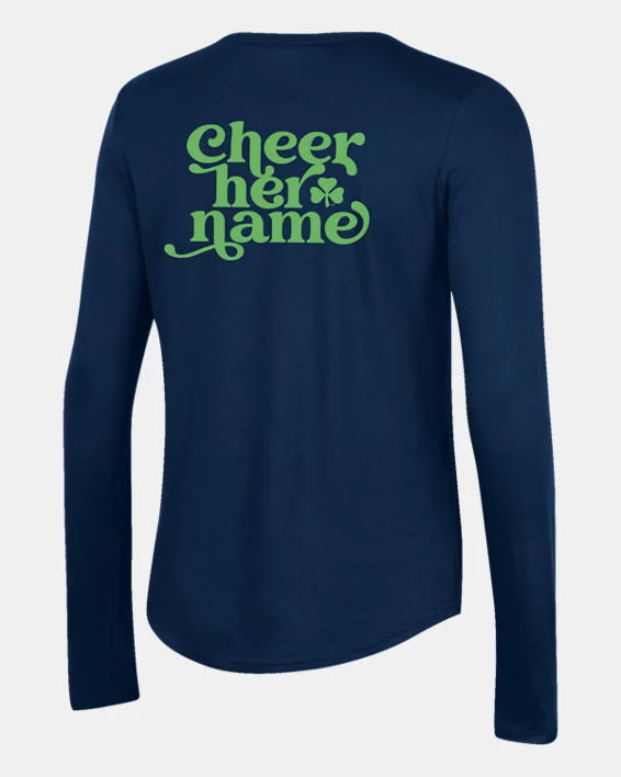 UA Performance Cotton Collegiate Womens Long Sleeve - Image 2
