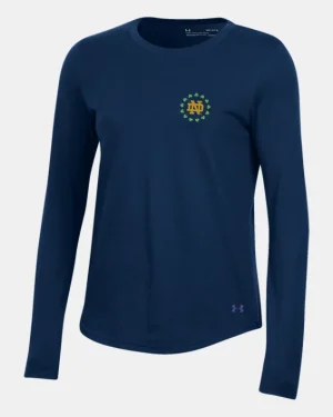 UA Performance Cotton Collegiate Womens Long Sleeve