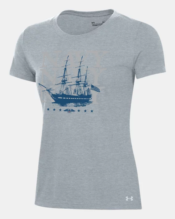UA Performance Cotton Collegiate Womens Short Sleeve - Image 3