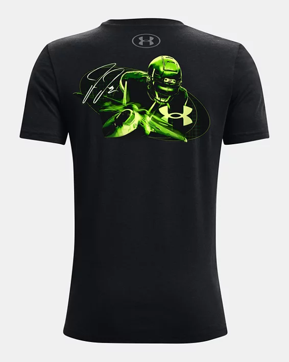 UA Justin Jefferson Going Dark Boys Short Sleeve - Image 2