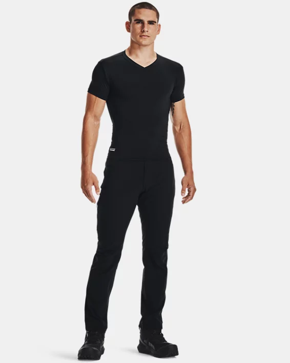 Tactical HeatGear Compression Mens V-Neck T-Shirt - Image 3