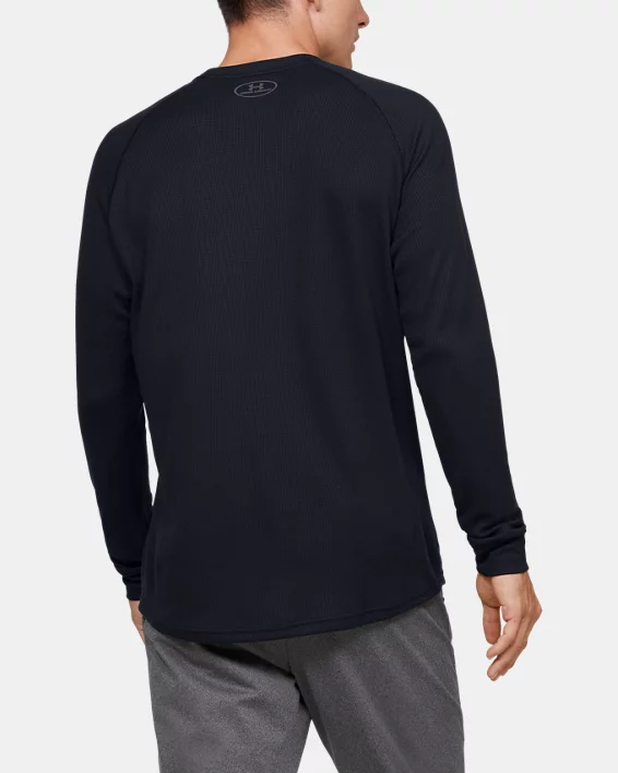 UA Waffle Mens Crew Long Sleeve - Image 2