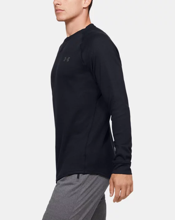 UA Waffle Mens Crew Long Sleeve - Image 3