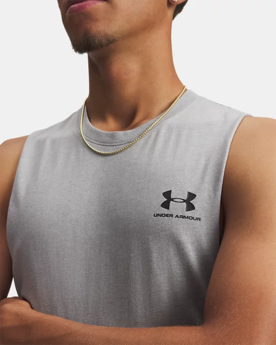 UA Left Chest Cut-Off Mens Tank - Image 3
