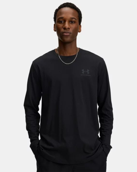 UA Left Chest Mens Long Sleeve