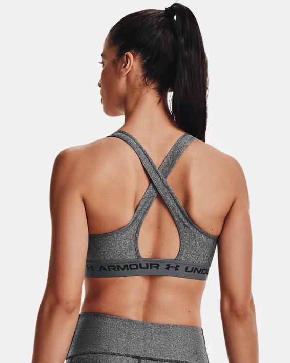 Crossback Mid Heather Womens Sports Bra - Image 2