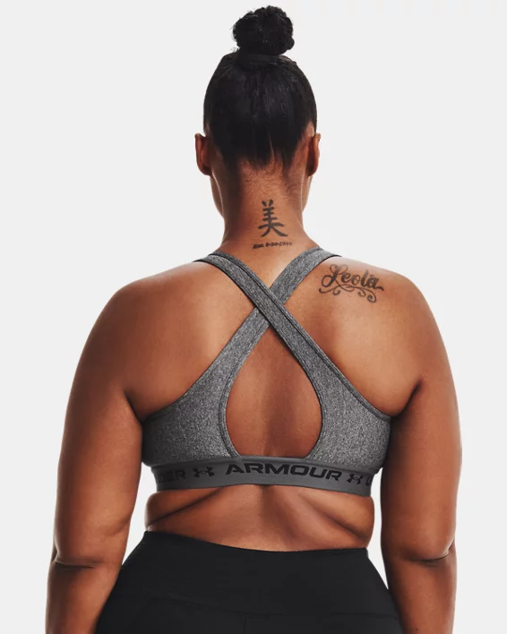 Crossback Mid Heather Womens Sports Bra - Image 7