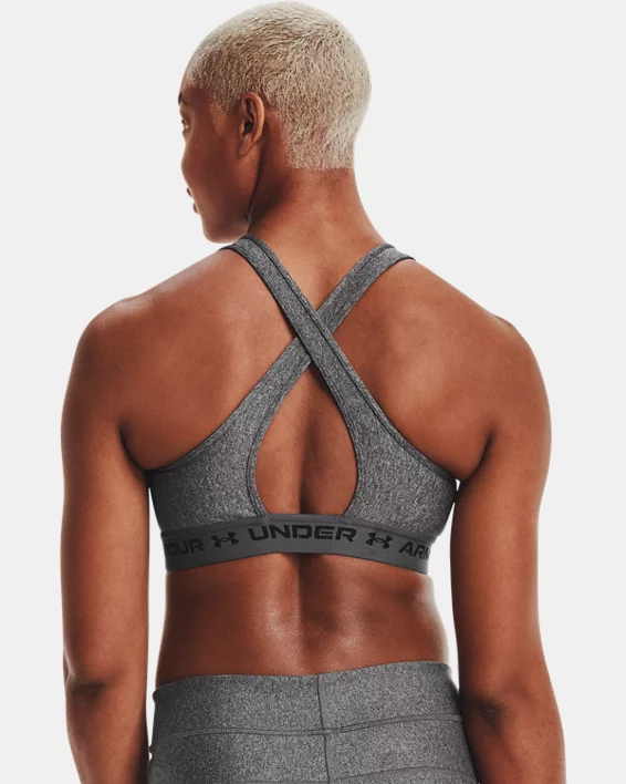 Crossback Mid Heather Womens Sports Bra - Image 6